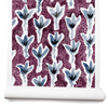 Sprigs Wallpaper in Eggplant/Blue Image 1