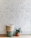 Blooms Wallpaper in Light Gray Image 3