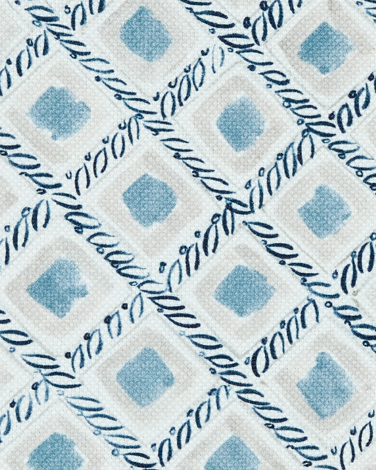 Braided Diamonds Small Fabric in Blue/Taupe