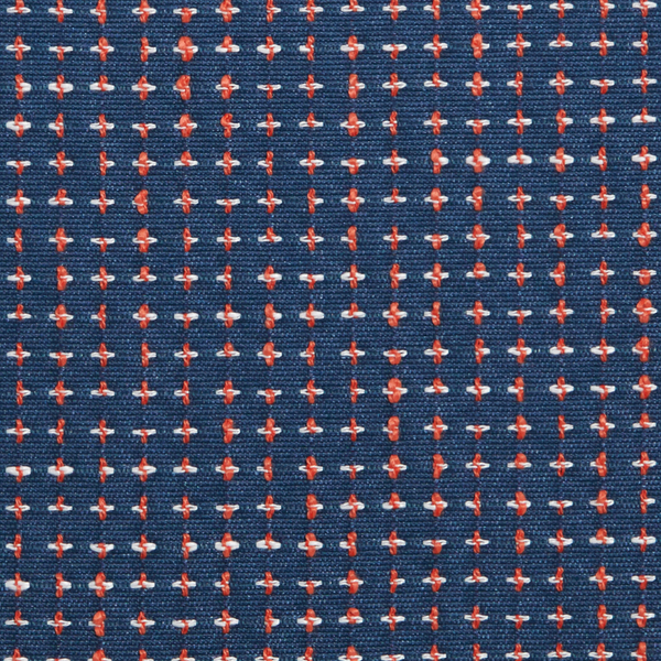 Briar Fabric in Navy/Coral