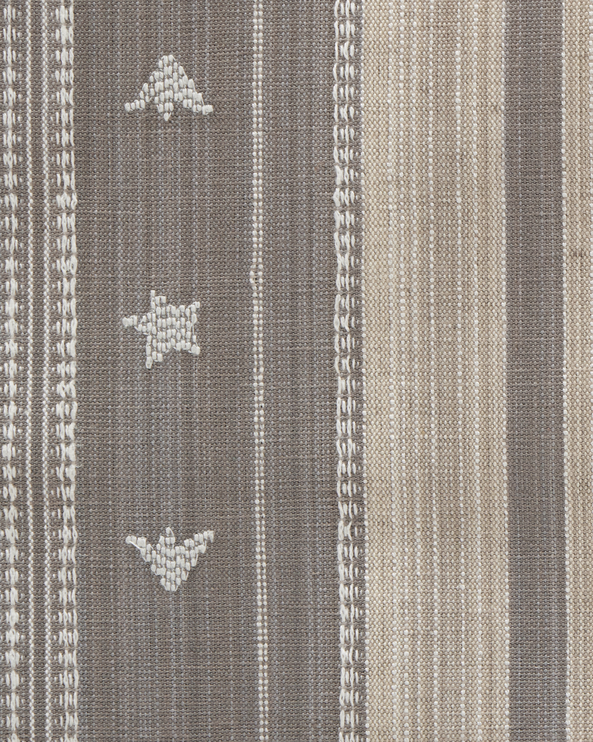 Budding Stripe Fabric in Gray