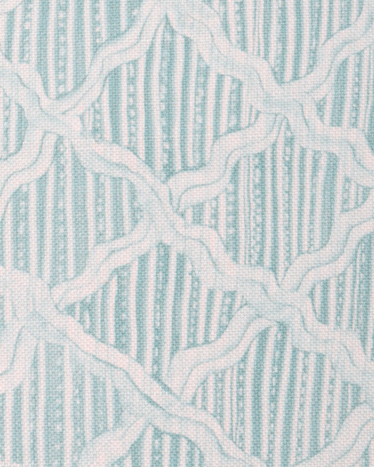 Carved Ogee Fabric in Lagoon Blue