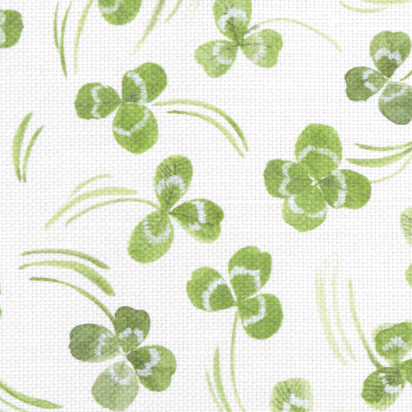 Clovers Fabric in Green