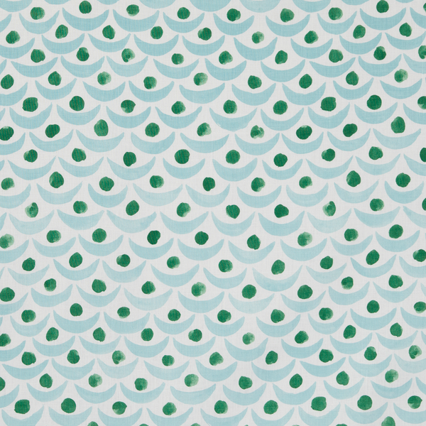 Crescent Dot Fabric in Multi Marine