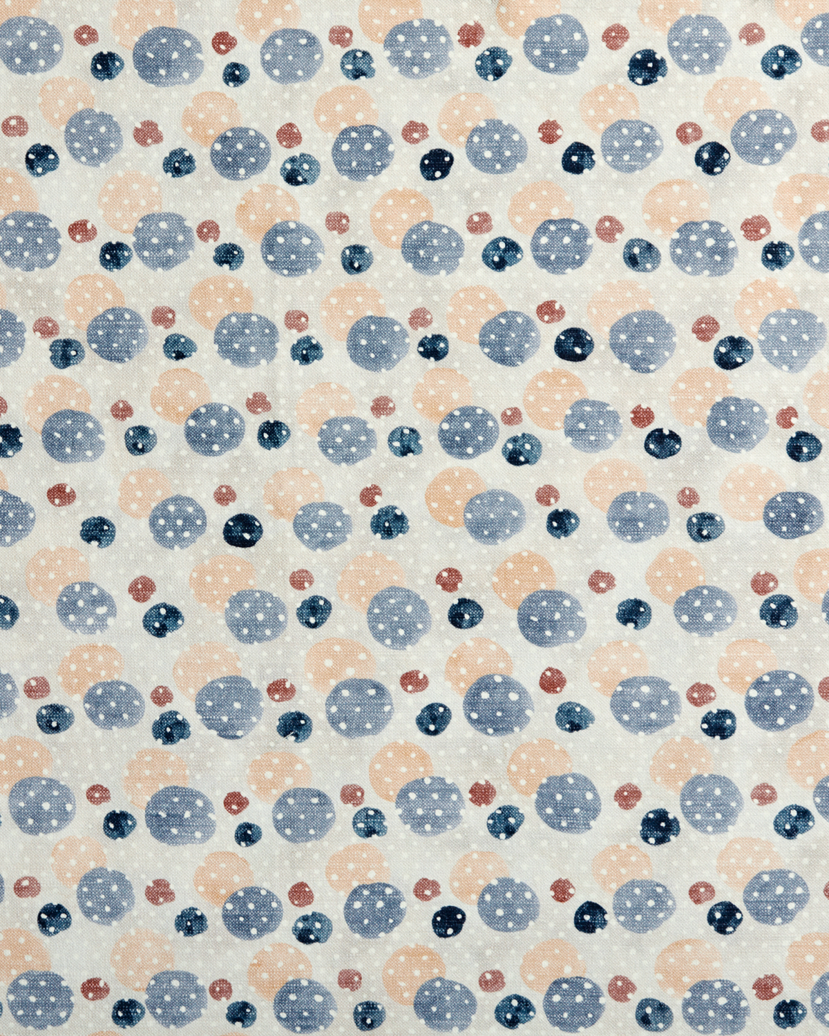 Dobler Dot Fabric in Peach/Blue