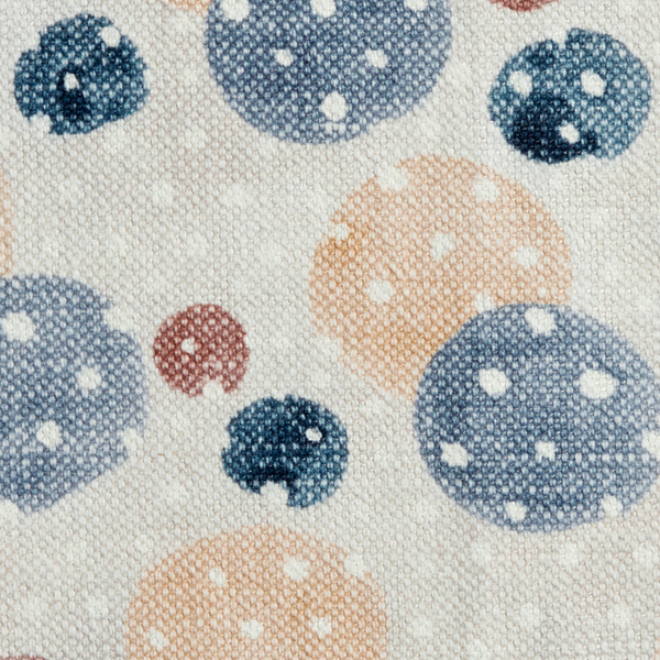 Dobler Dot Fabric in Peach/Blue