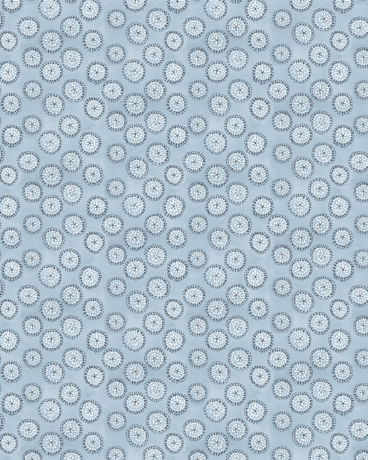 Dotted Floral Fabric in Blue-Gray