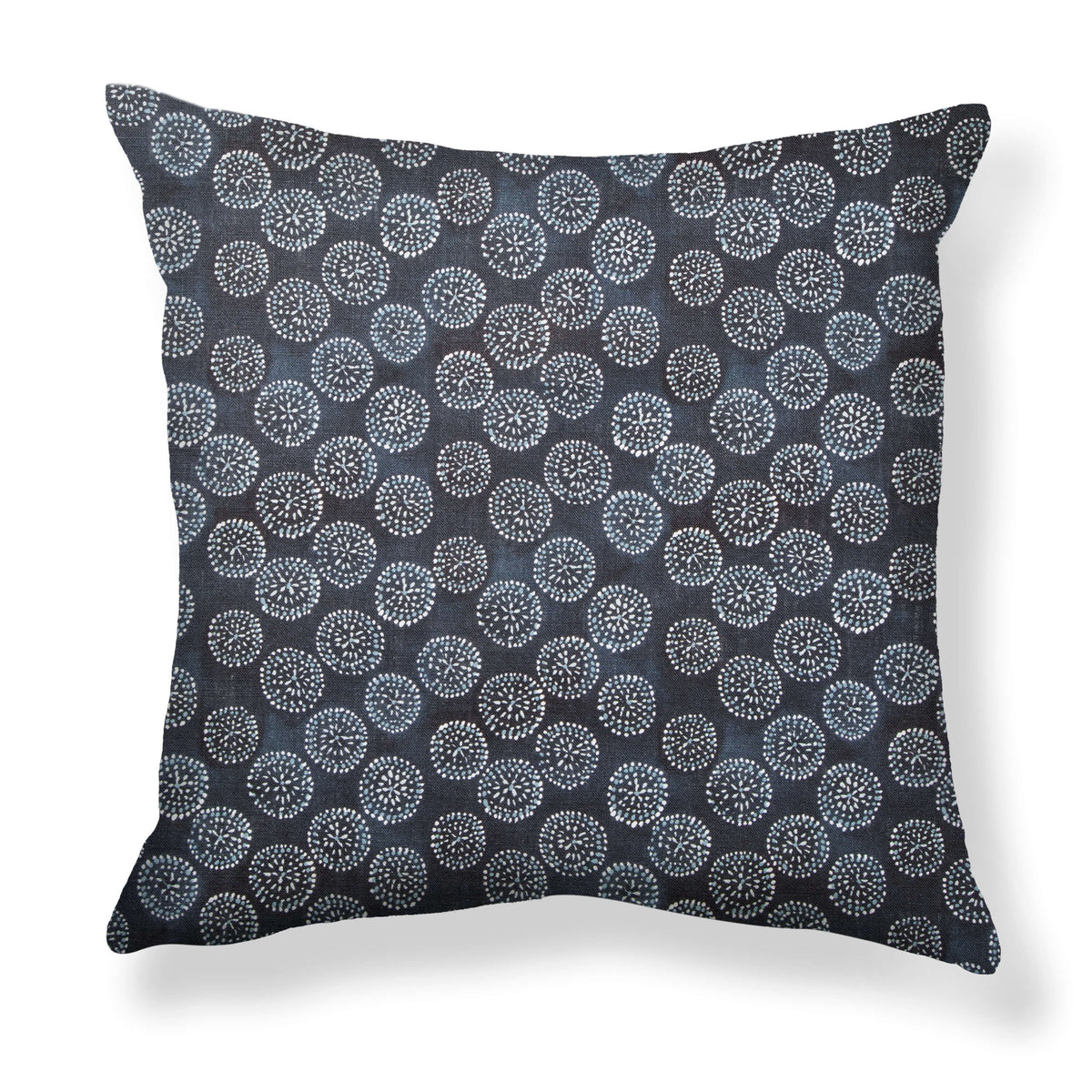 Dotted Floral Pillow in Navy