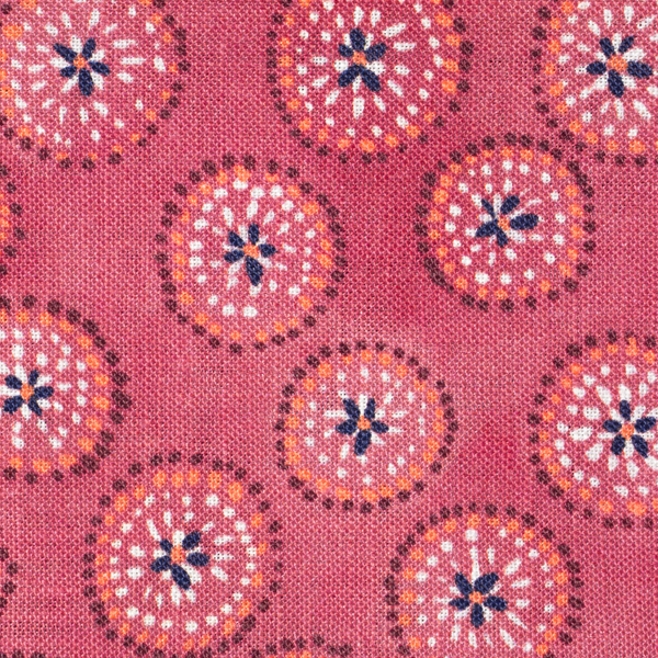 Dotted Floral Fabric in Ruby