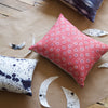 Dotted Floral Pillow in Ruby Image 3