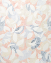 Dotted Leaves Fabric in Peach/Blue Image 3