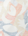 Dotted Leaves Fabric in Peach/Blue Image 2