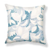 Dotted Leaves Pillow in Ocean Blues Image 1