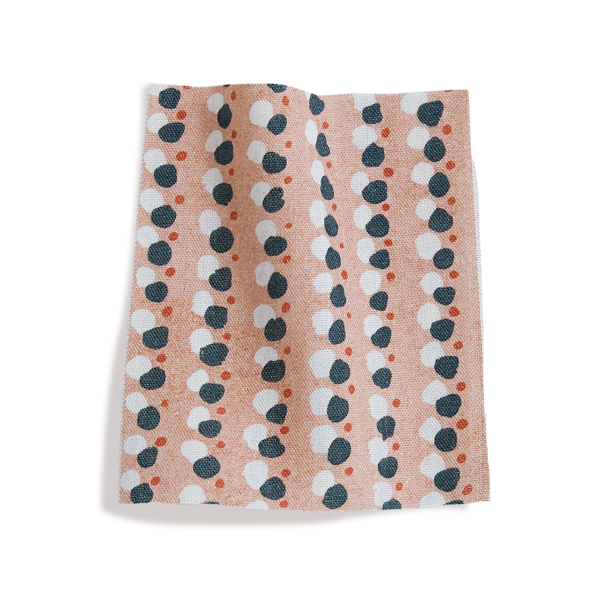 Dotted Lines Fabric in Rose/Marine