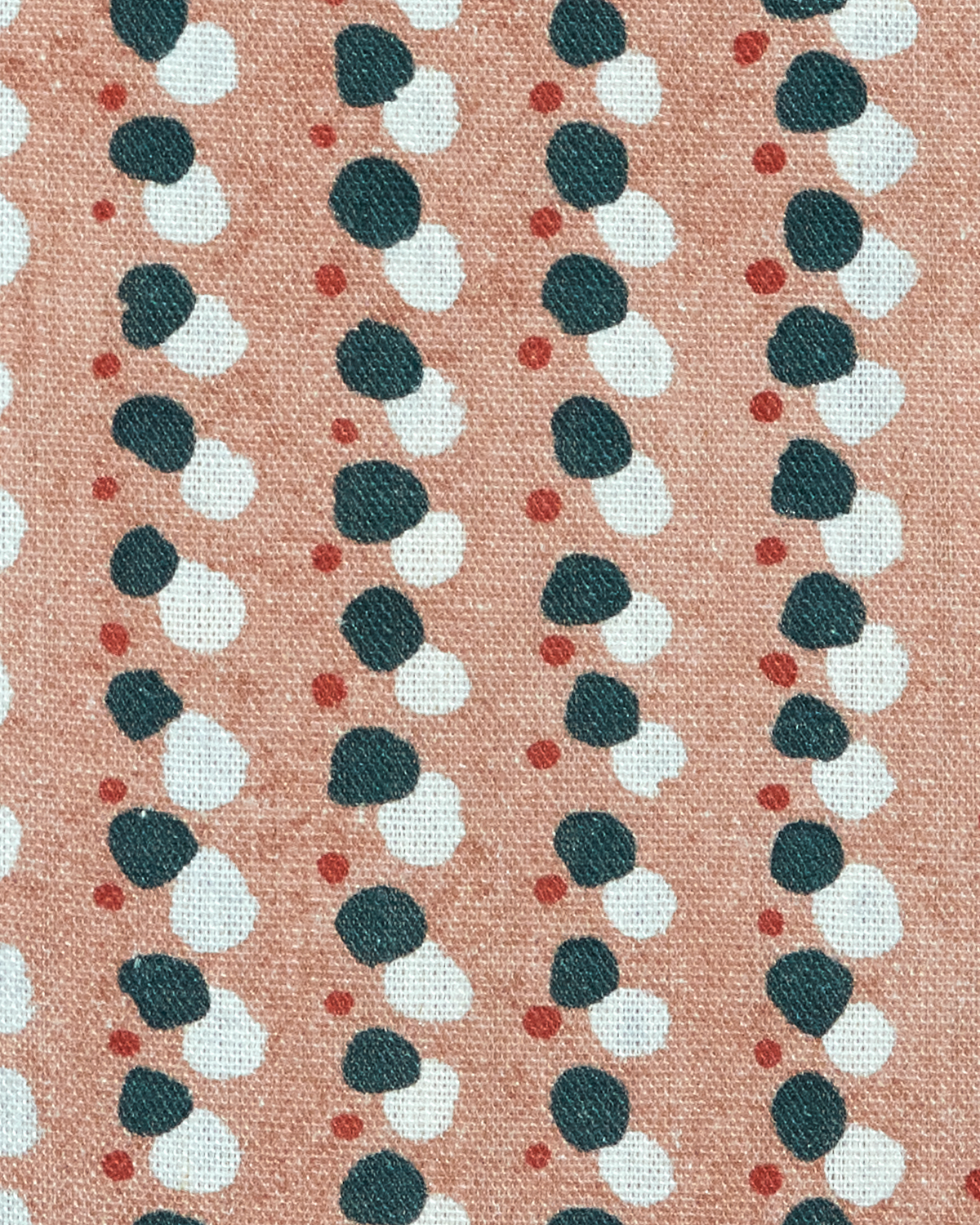 Dotted Lines Fabric in Rose/Marine