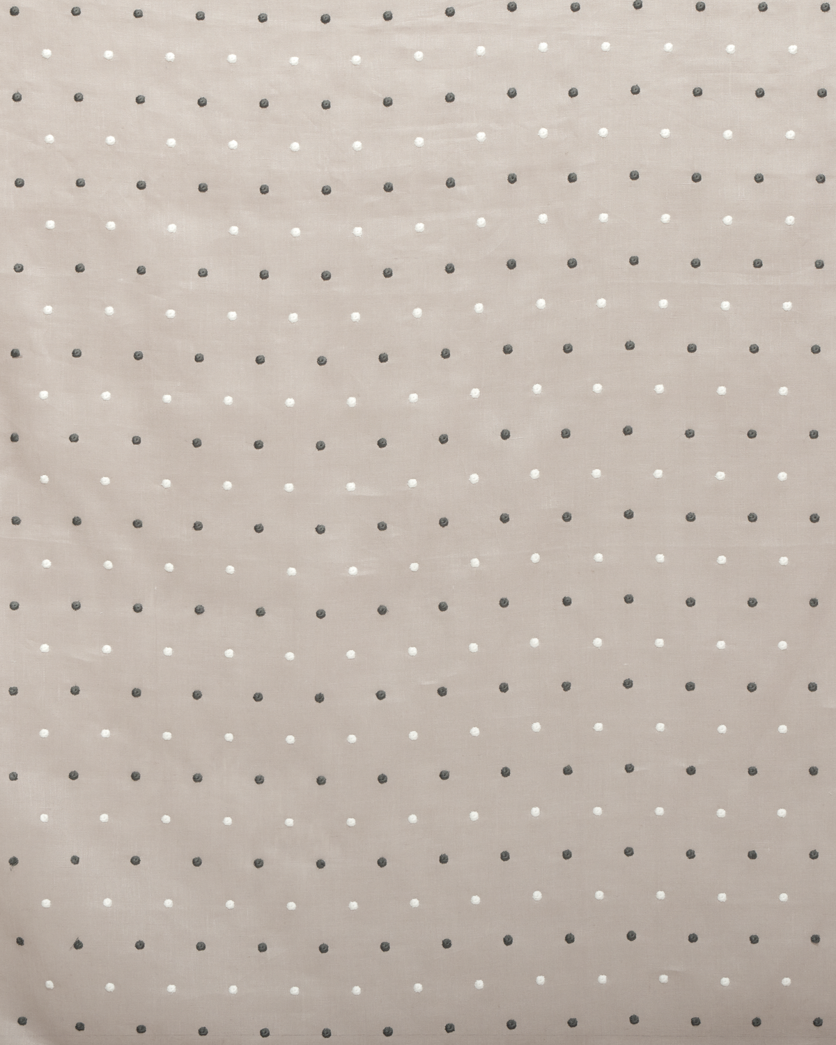 Embroidered Dots Fabric in Gray