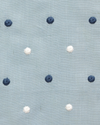 Embroidered Dots Fabric in Light Blue Image 2