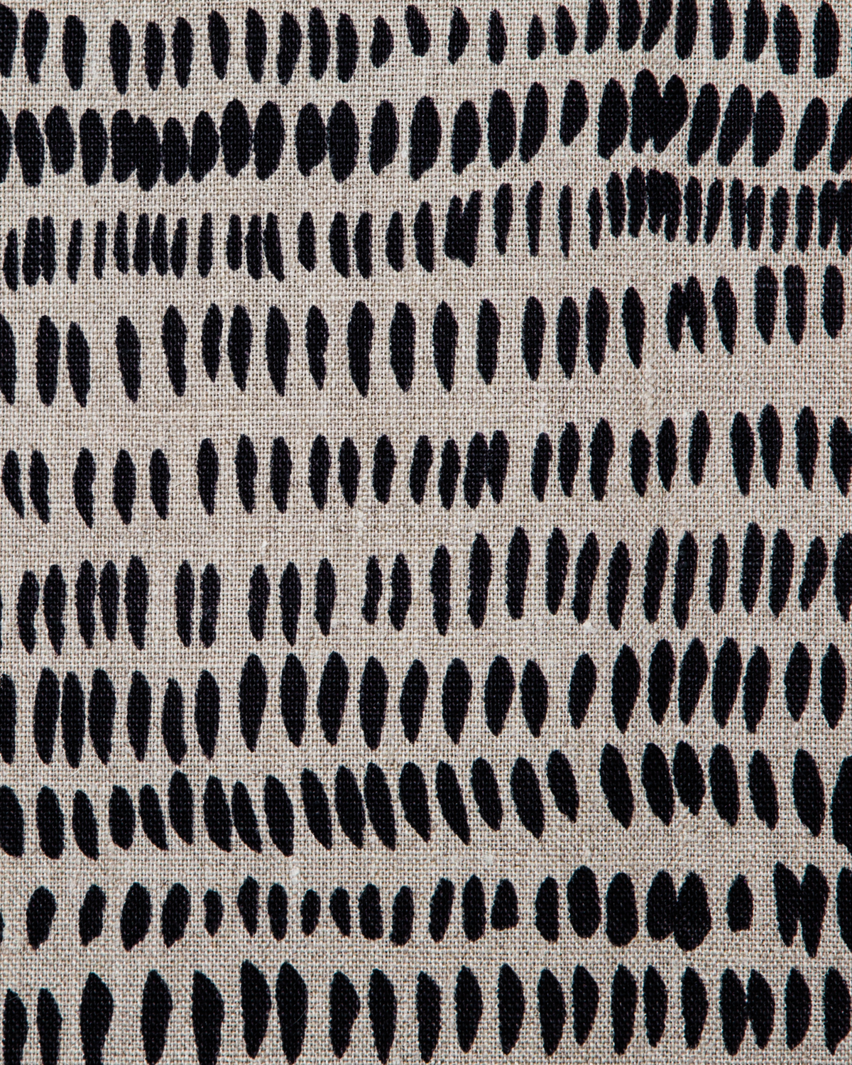 Dashes Fabric in Black & Natural
