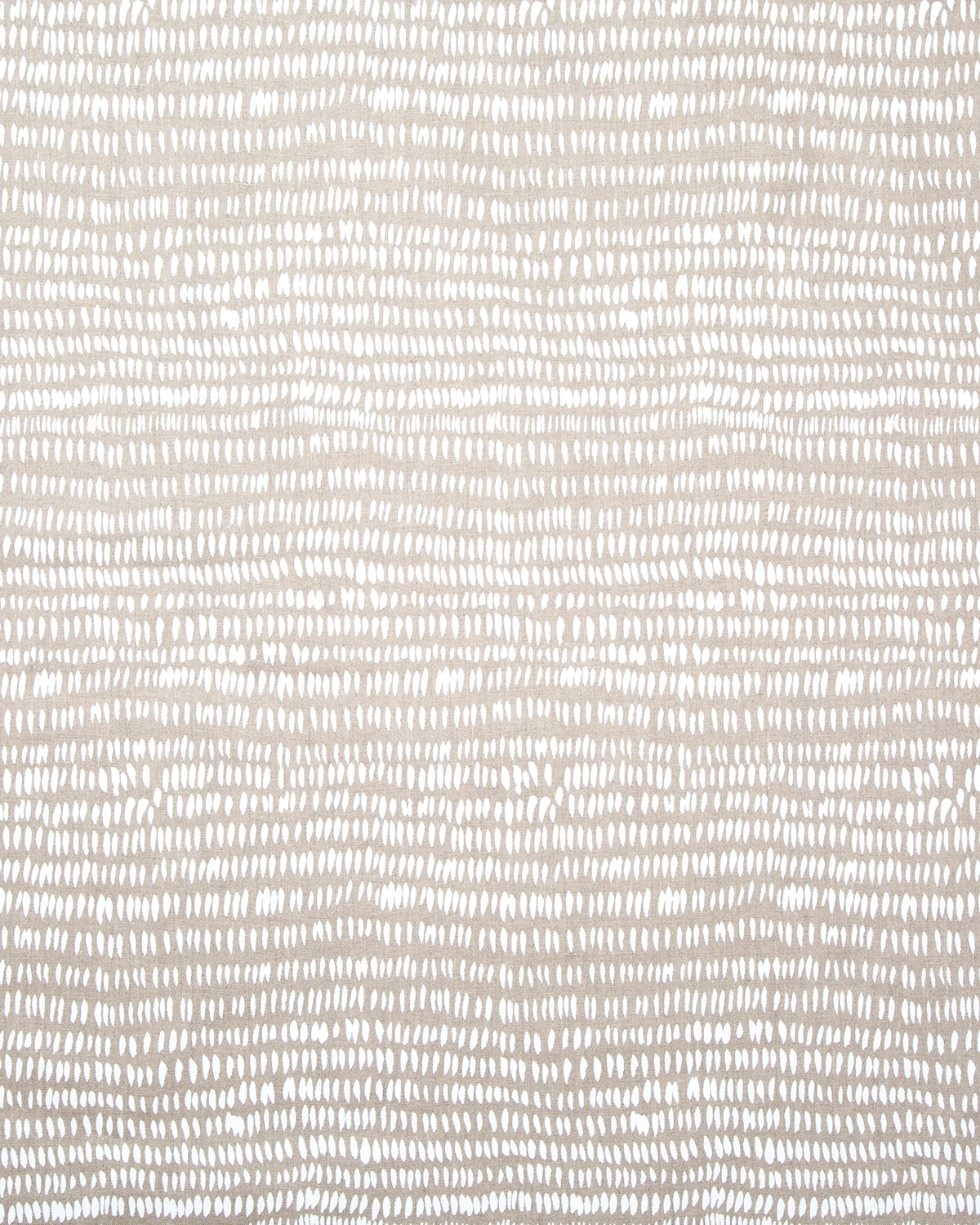 Dashes Fabric in White & Natural