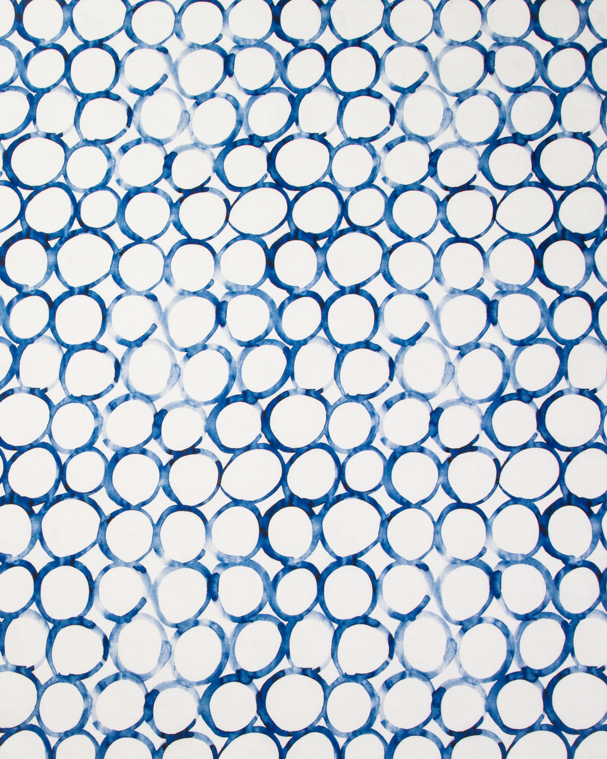 Interlocking Circles Fabric in Cobalt
