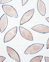 Leaves Fabric in Coffee/Blauvelt Blue Image 2