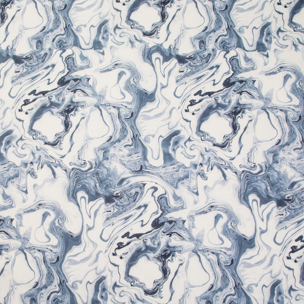 Marble Fabric in Sea Blue