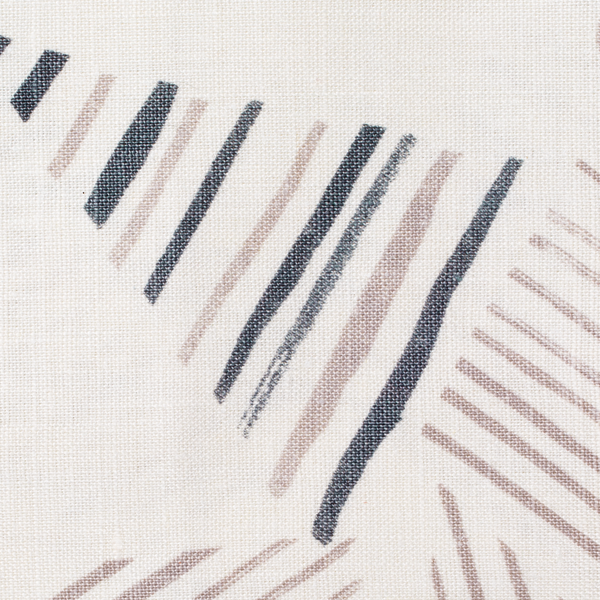 Mixed Stripe Fabric in Gray-Wood