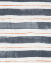 Painted Stripe Fabric in Stone Gray & Tangerine Image 2