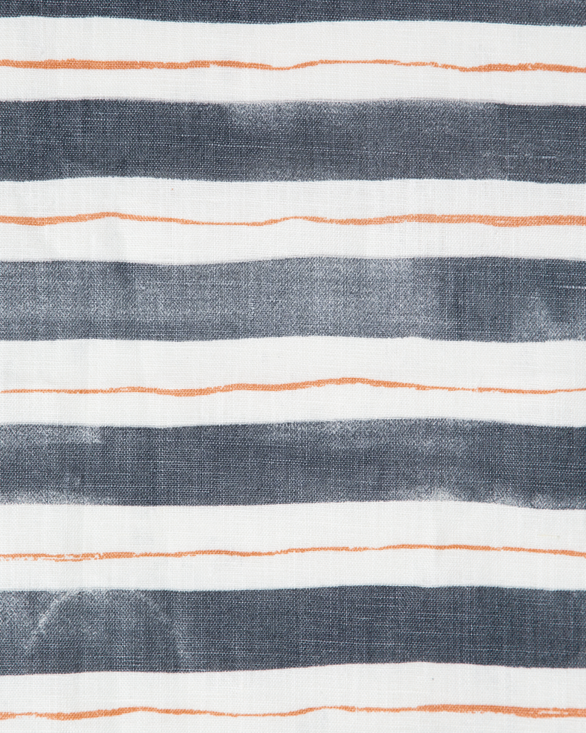 Painted Stripe Fabric in Stone Gray & Tangerine