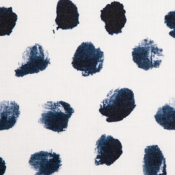 Splotched Dot Fabric in Navy