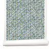 Floral Trellis Wallpaper in Blue/Green Image 1