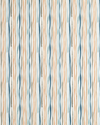 Garden Stripe Fabric in Peach/Blue Image 3