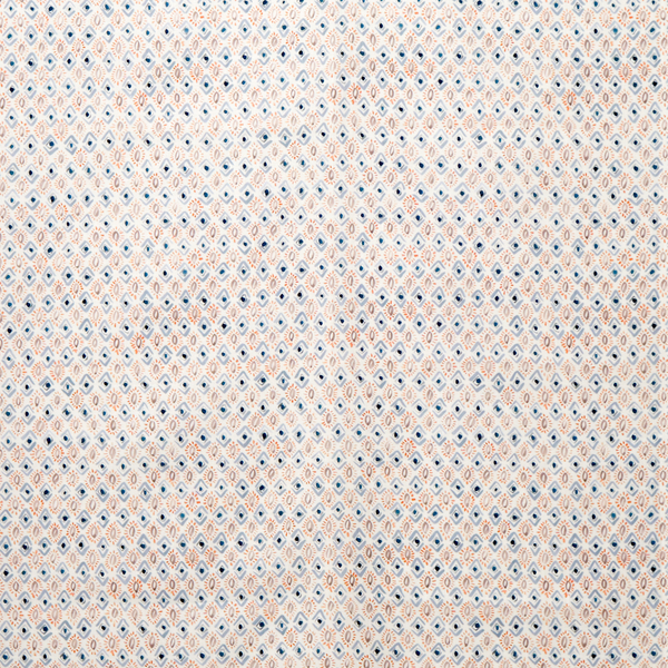 Gems Fabric in Blue/Peach