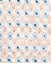 Gems Fabric in Blue/Peach Image 2
