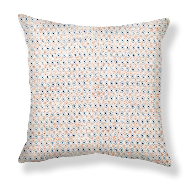Gems Pillow in Blue/Peach