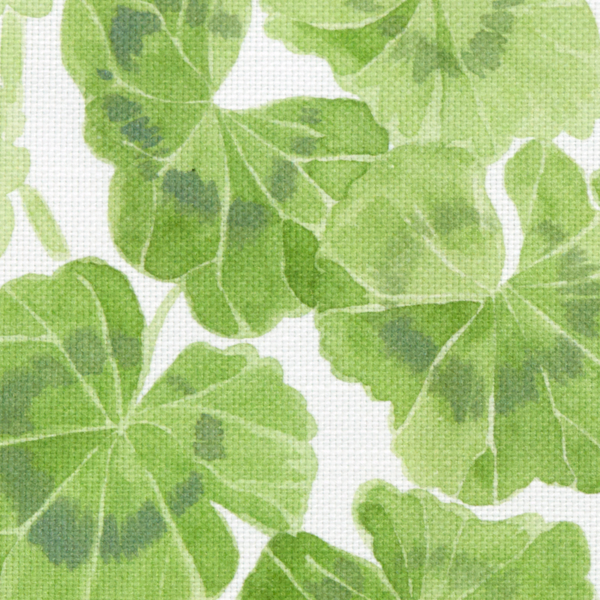 Geraniums Fabric in Green