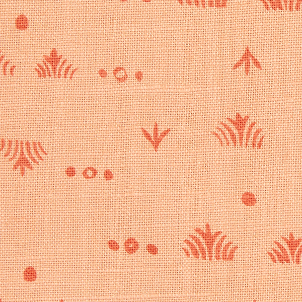 Grass Fabric in Peach/Tomato