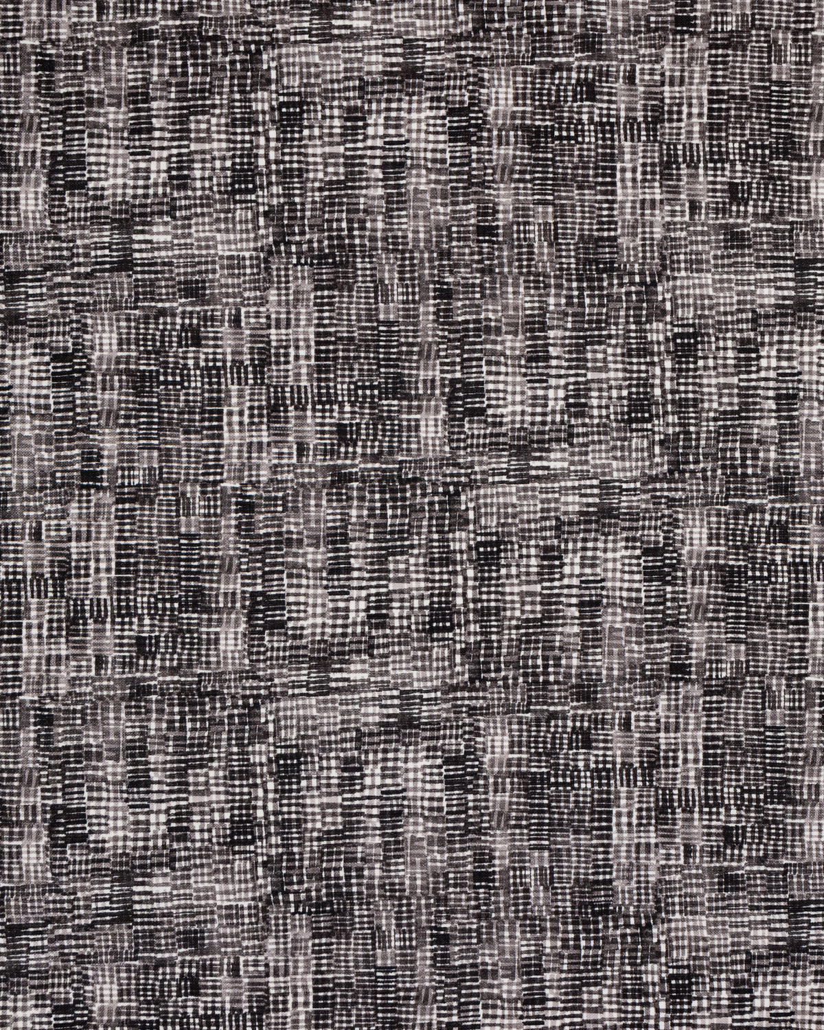 Hatchmarks Fabric in Faded Black