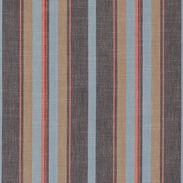 Howland Stripe Fabric in Multi Charcoal