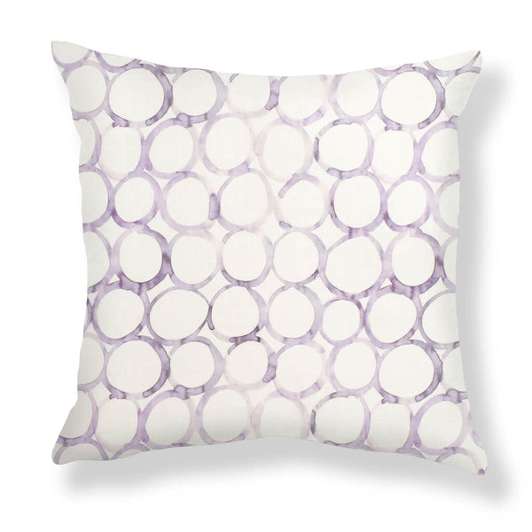 Interlocking Circles Pillow in Lilac
