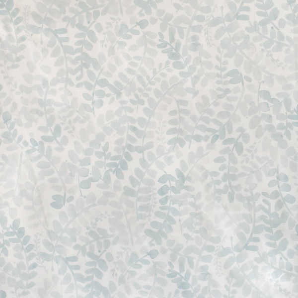 Leafy Vines Sheer Fabric in Light Blue