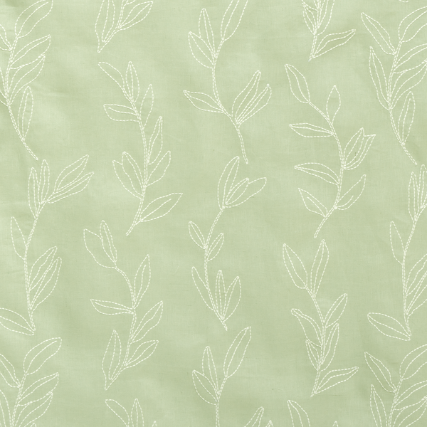 Linear Stem Sheer Fabric in Pistachio