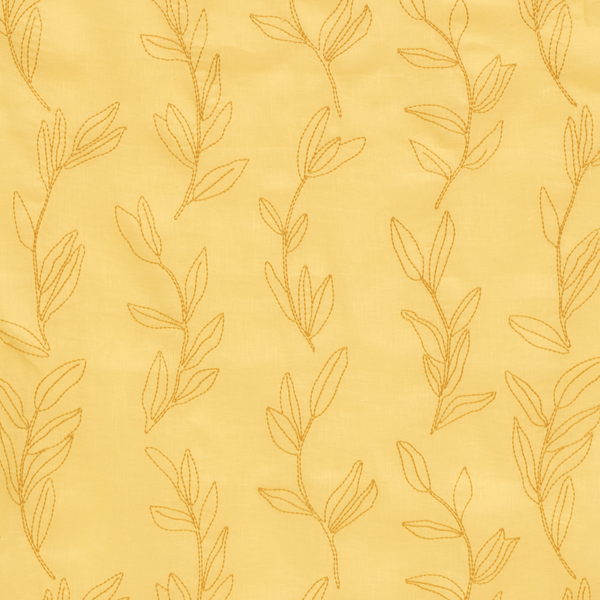 Linear Stem Sheer Fabric in Yellow