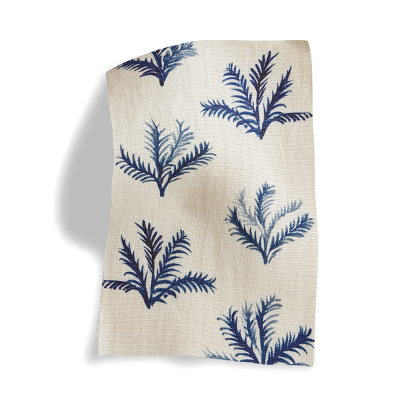 Little Palm Fabric in Navy