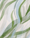 Long Grass Fabric in Green/Blue Image 2