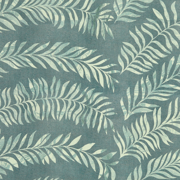 Marble Fern Fabric in Marine