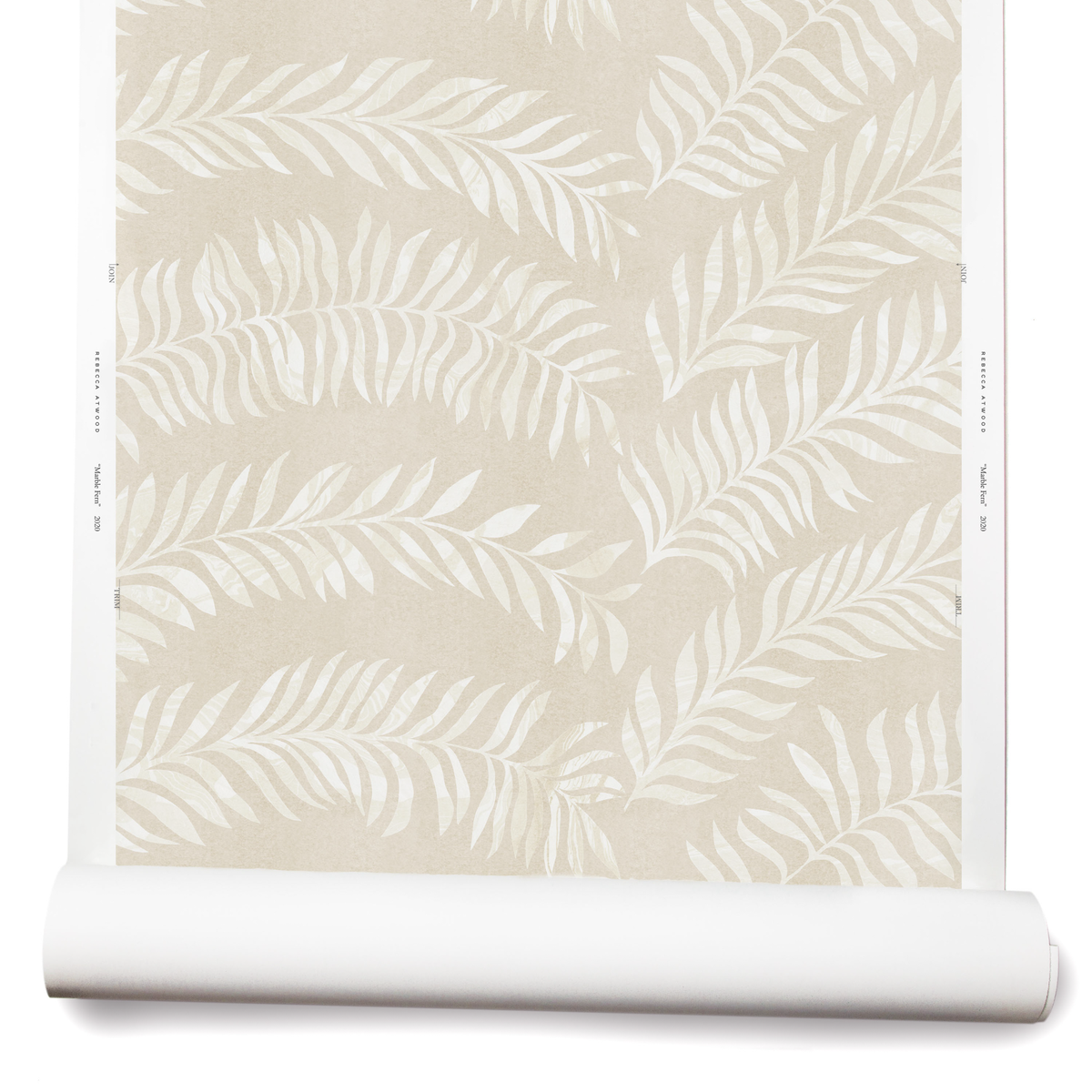Marble Fern Wallpaper in Parchment