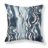 Marbled Stripe Pillow in Navy Image 1