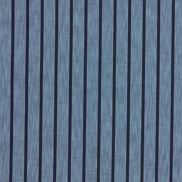 Market Stripe Fabric in Navy/Blue