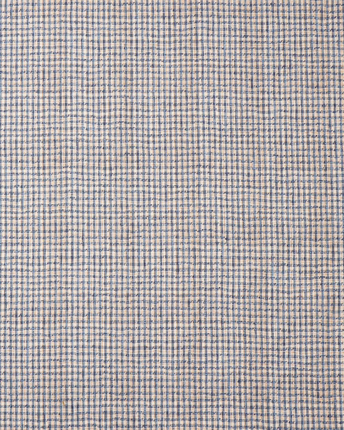 Mini Check Fabric in Blue